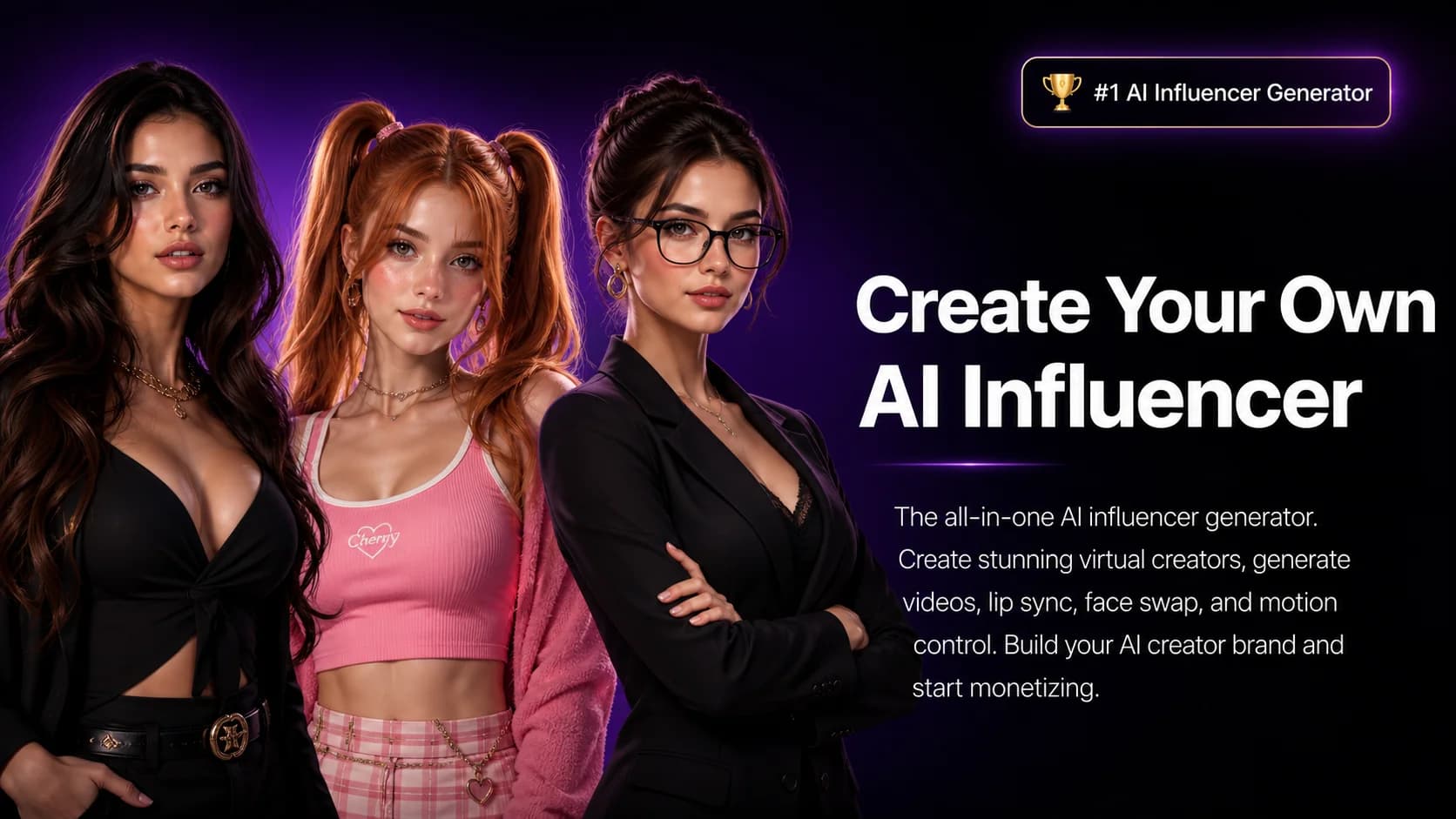 AI influencer content creation concept for Eromify